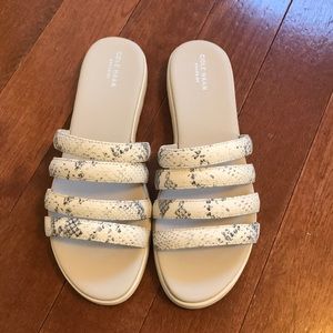 New Cole Haan White Zerogrand Strappy Sandals